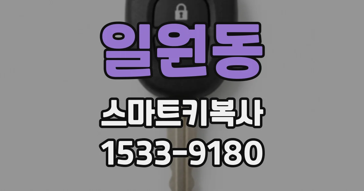 일원동 스마트키복사
