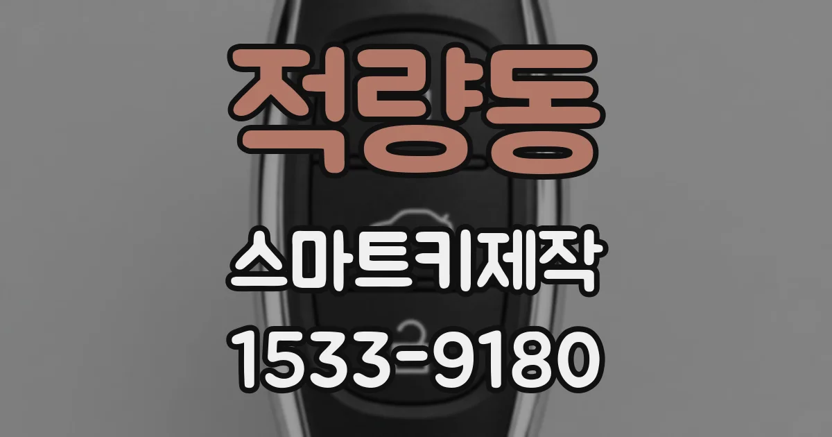 적량동 스마트키제작