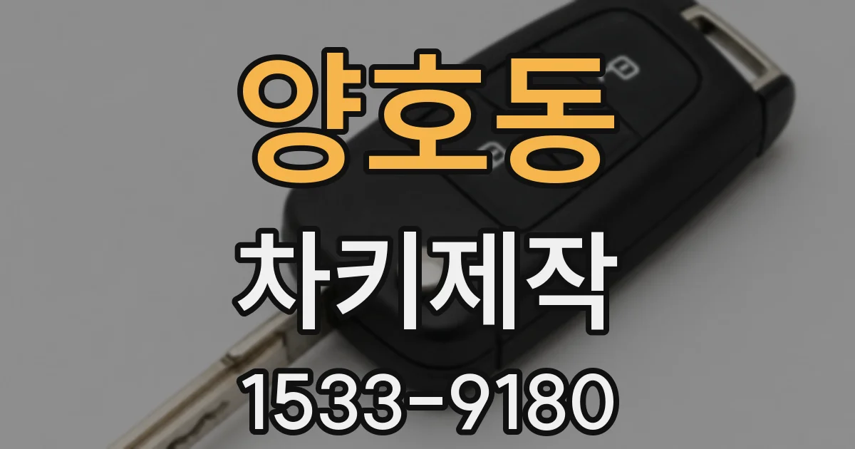 양호동 차키제작