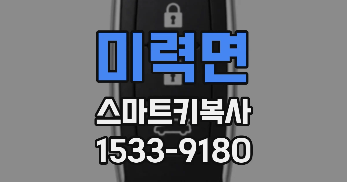 미력면 스마트키복사