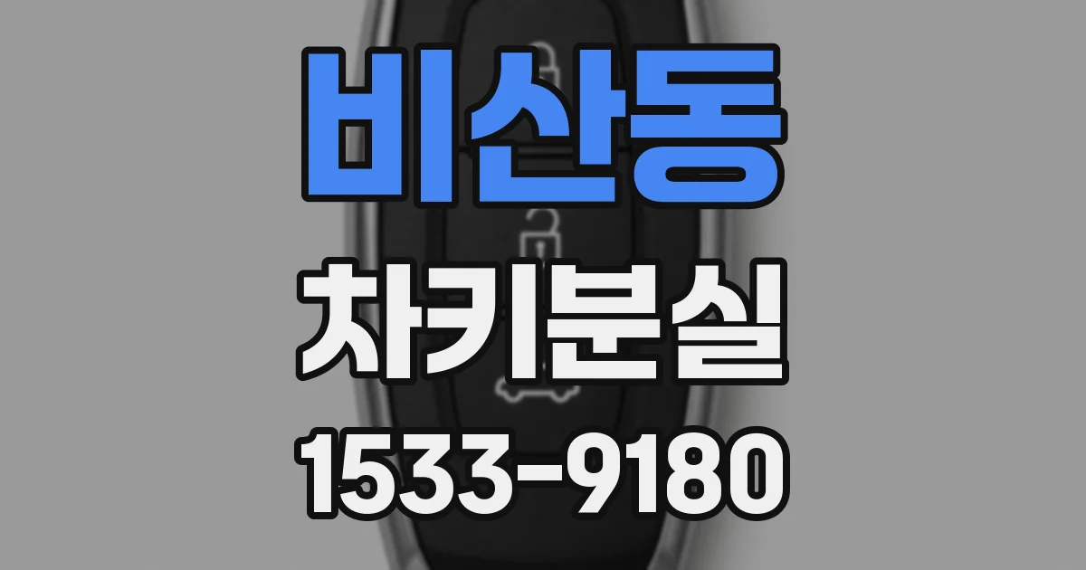 비산동 차키분실