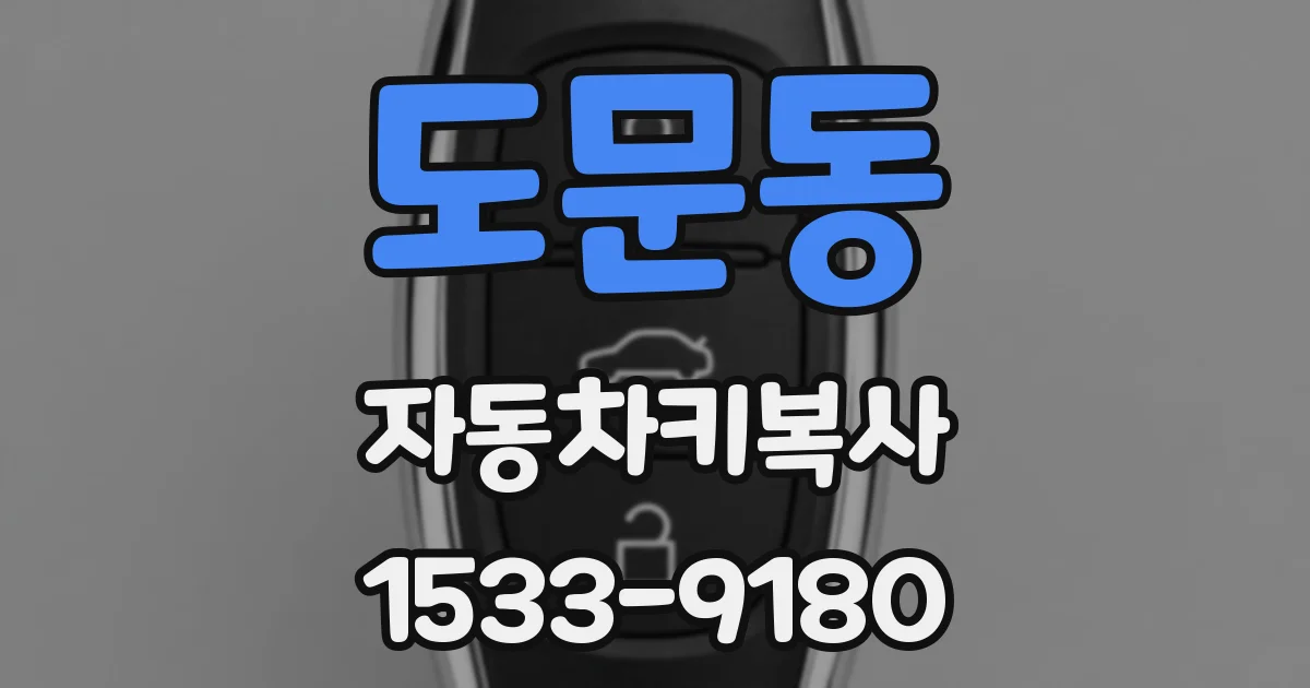 도문동 자동차키복사