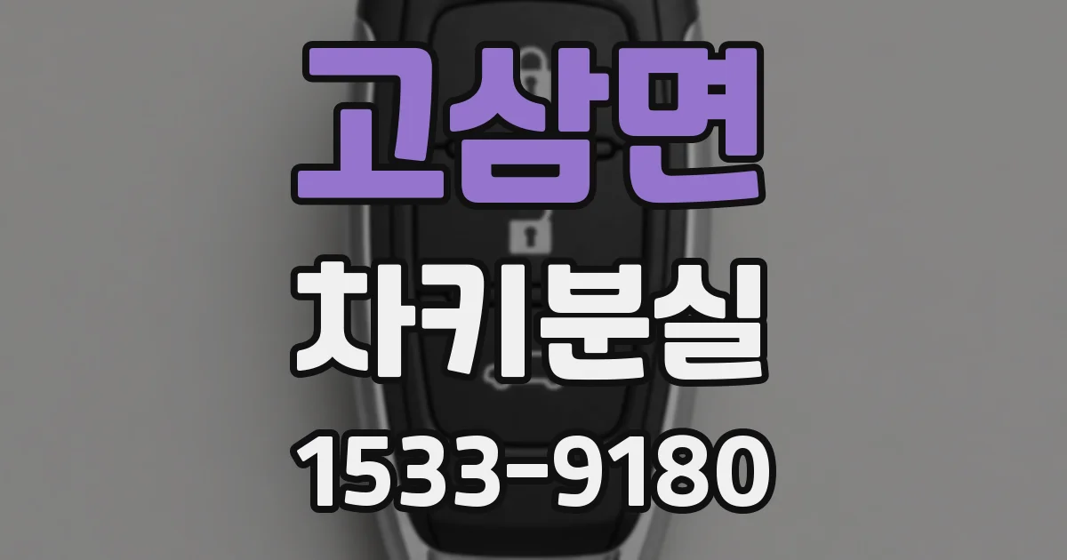 고삼면 차키분실