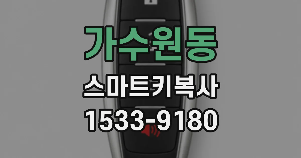 가수원동 스마트키복사