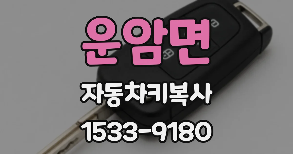 운암면 자동차키복사