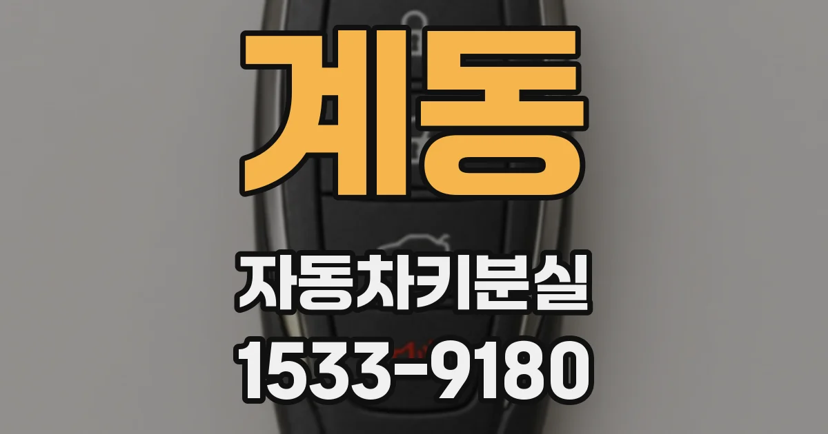계동 자동차키분실