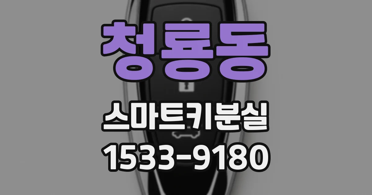 청룡동 스마트키분실