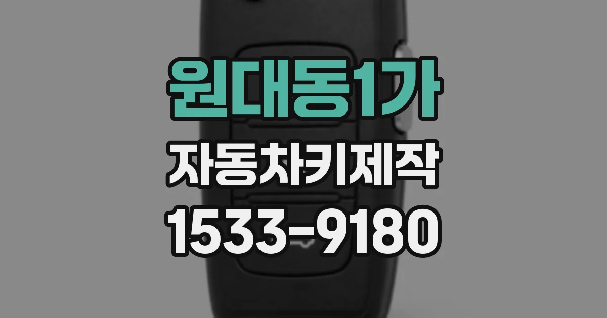 원대동1가 자동차키제작