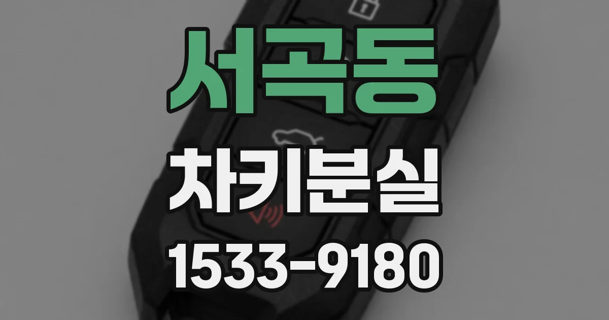 서곡동 차키분실