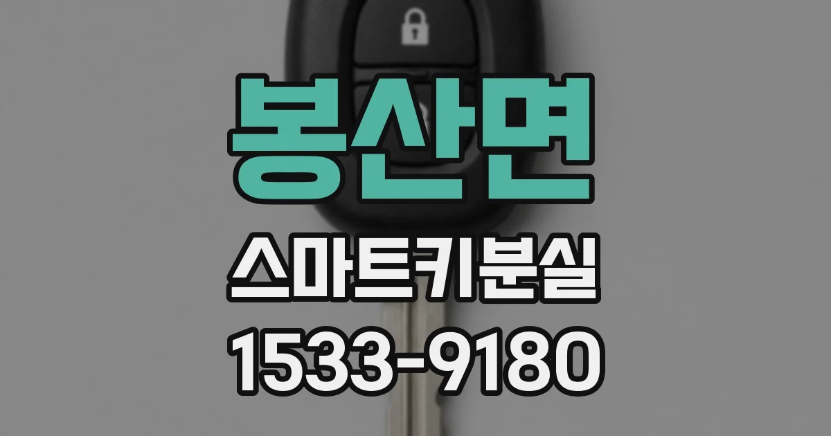봉산면 스마트키분실