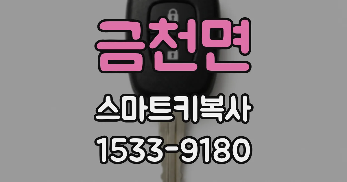 금천면 스마트키복사