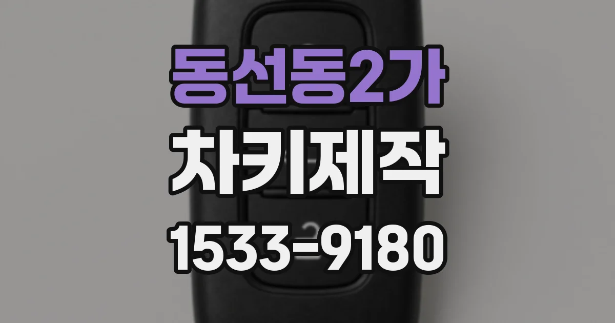 동선동2가 차키제작