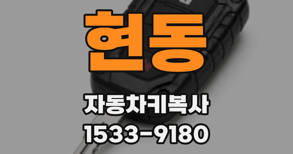 현동 자동차키복사