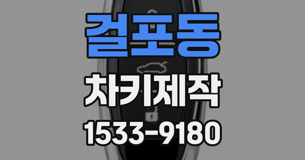 걸포동 차키제작