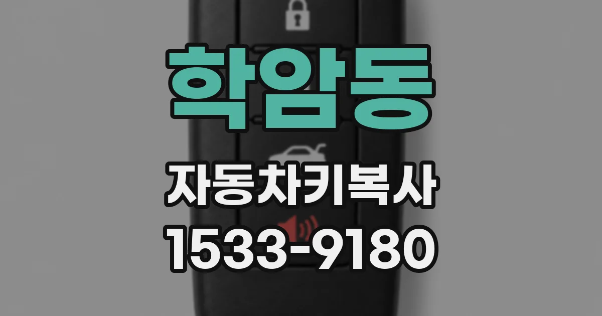 학암동 자동차키복사