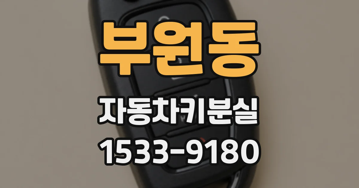 부원동 자동차키분실