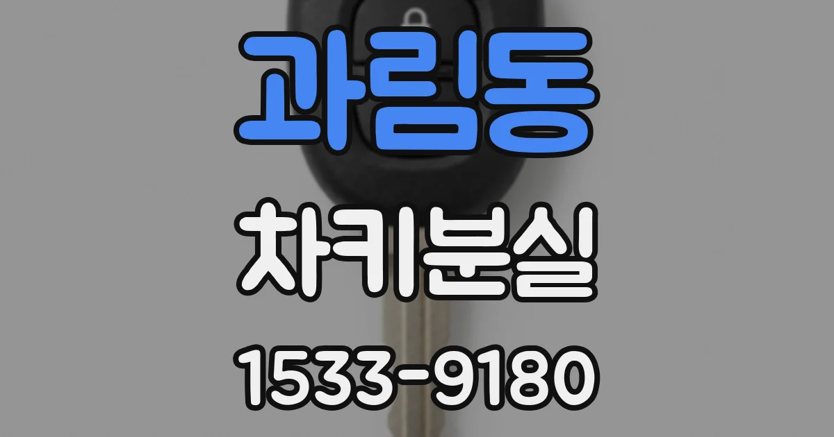 과림동 차키분실