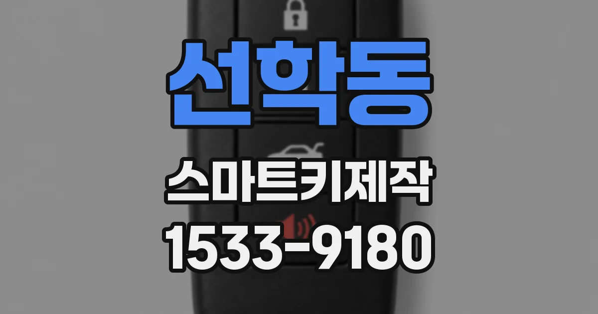 선학동 스마트키제작