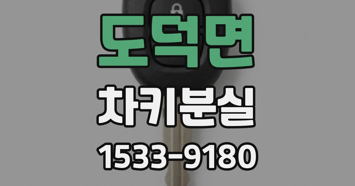 도덕면 차키분실