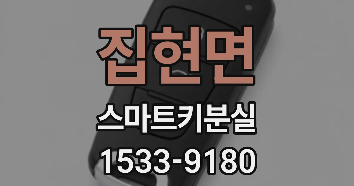 집현면 스마트키분실