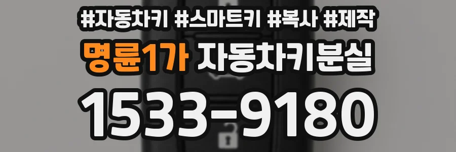 명륜1가 자동차키분실