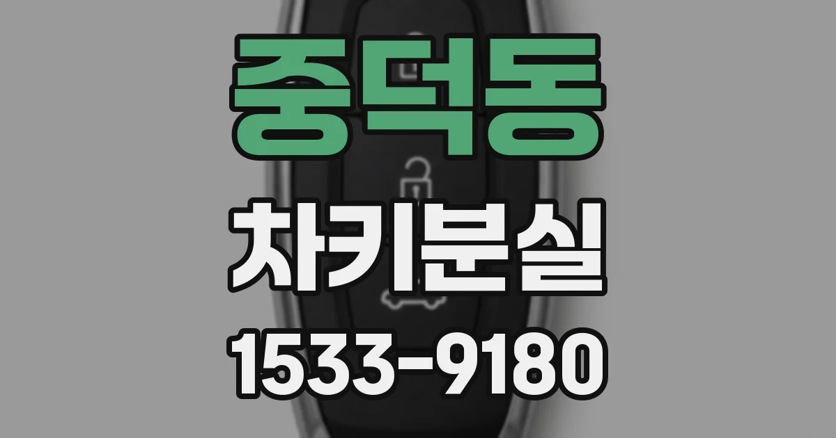 중덕동 차키분실