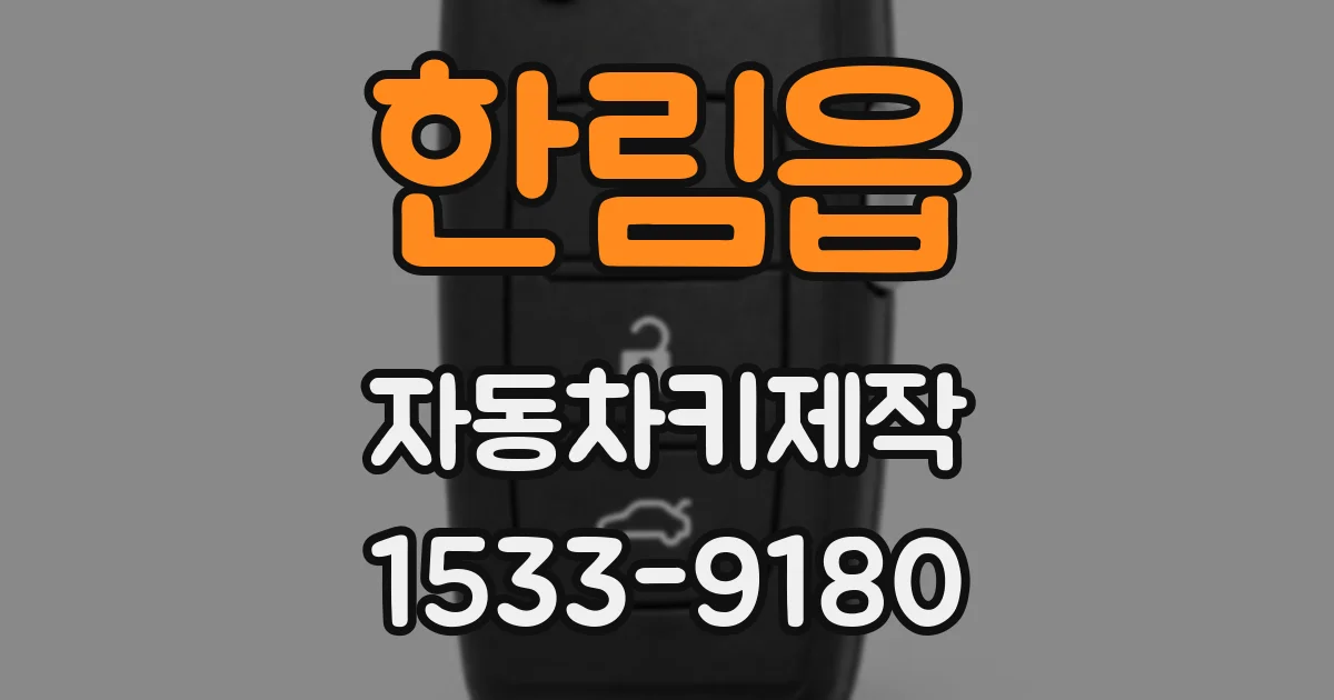 한림읍 자동차키제작