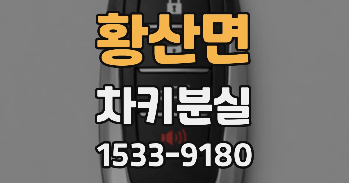 황산면 차키분실