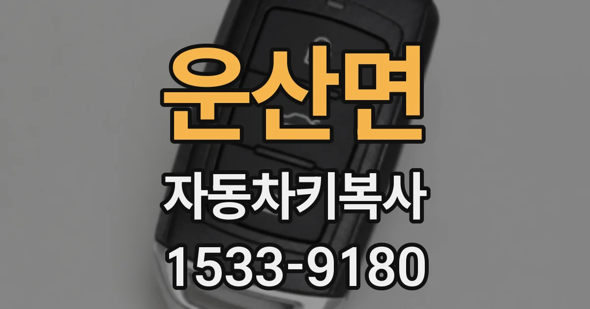 운산면 자동차키복사