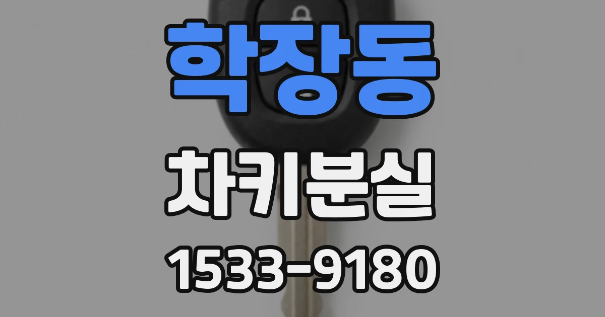 학장동 차키분실