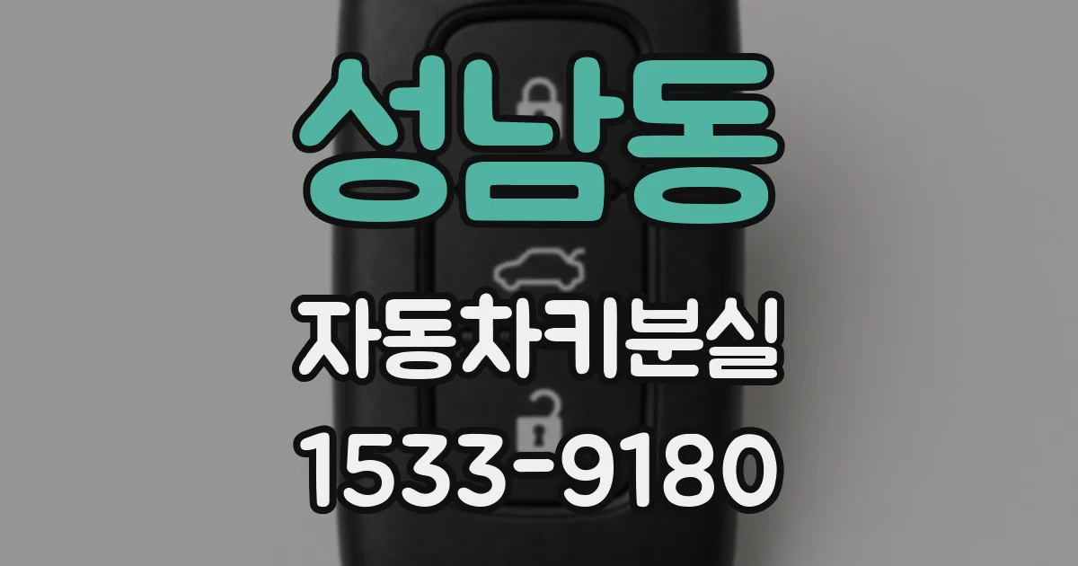 성남동 자동차키분실