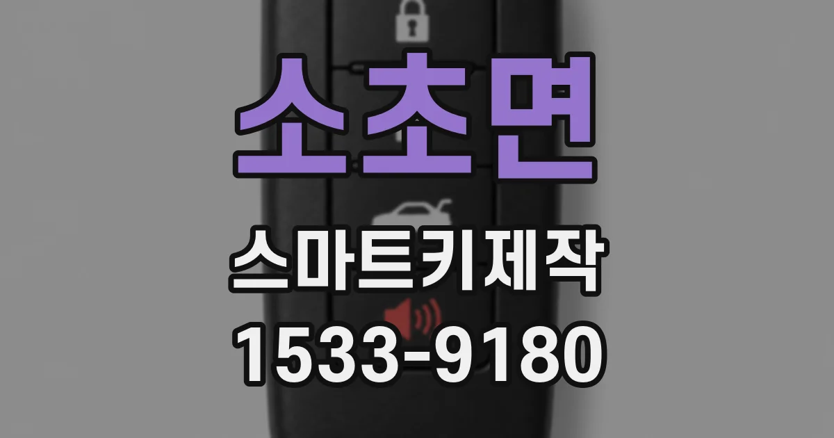소초면 스마트키제작