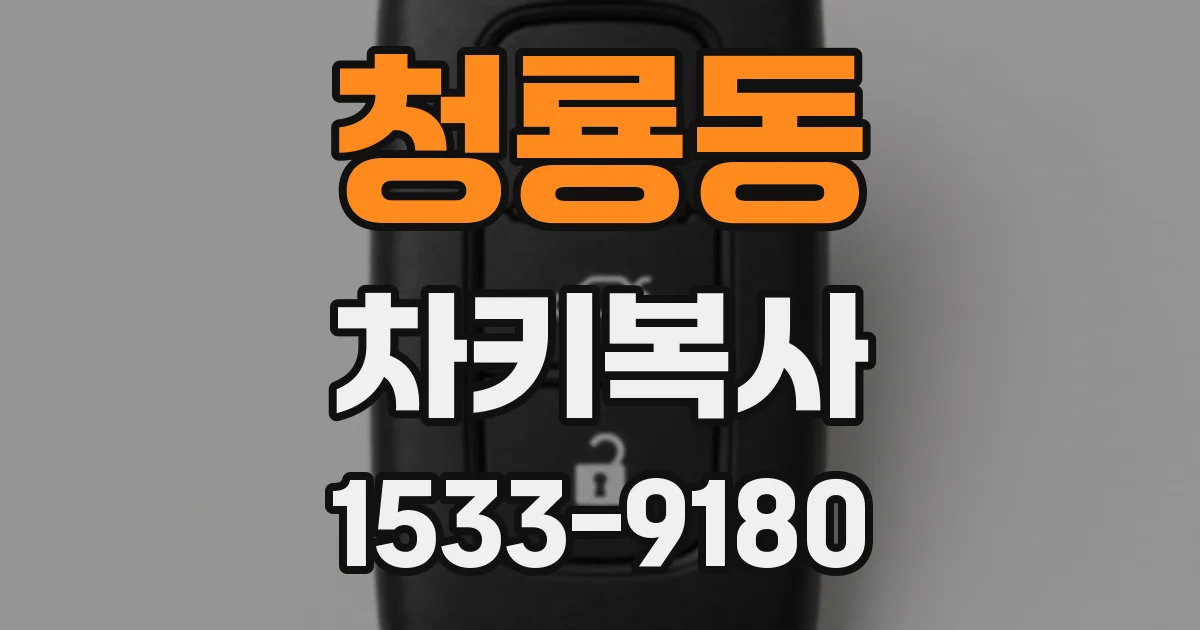 청룡동 차키복사