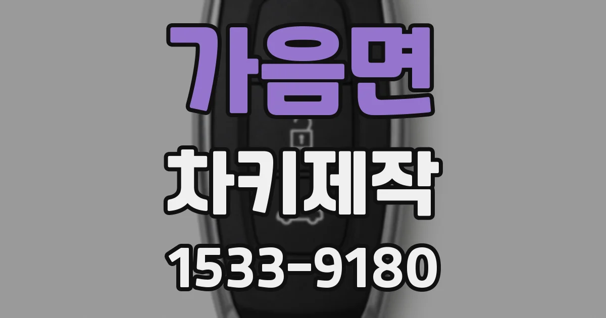 가음면 차키제작
