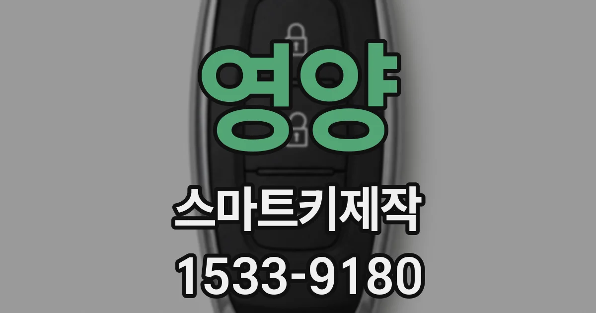 영양 스마트키제작