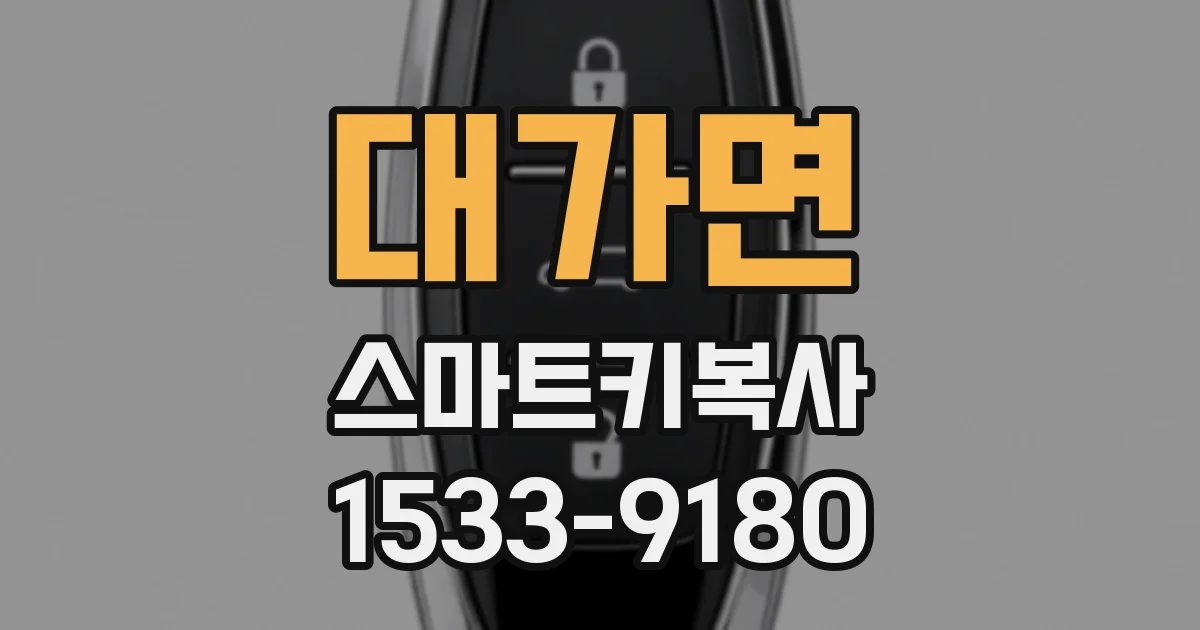 대가면 스마트키복사