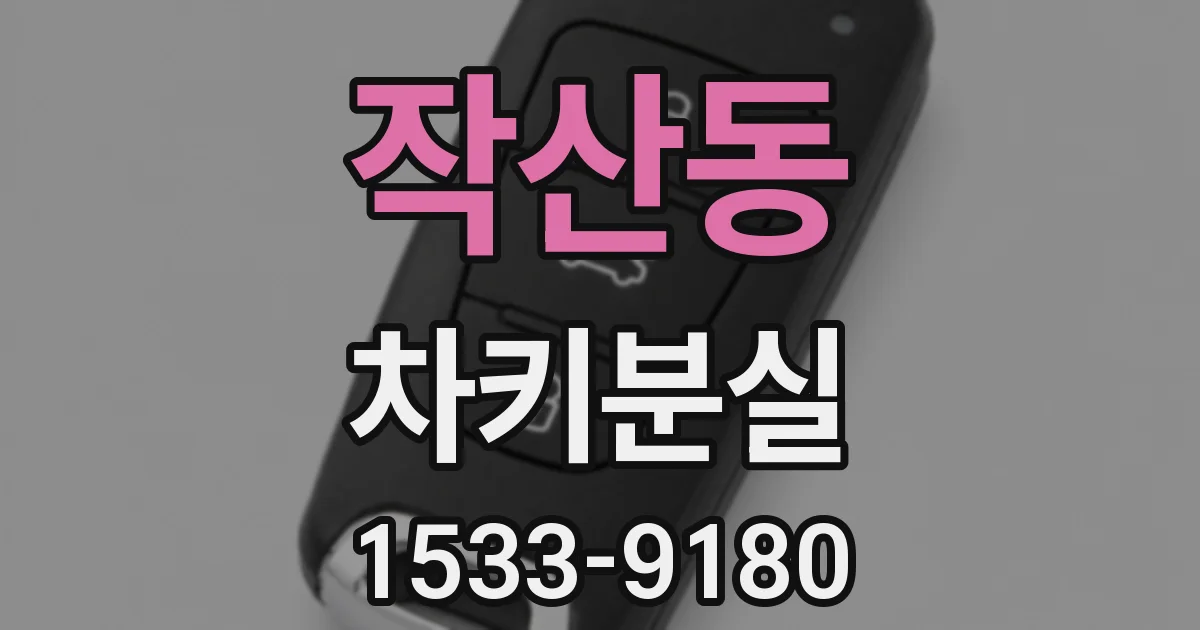 작산동 차키분실