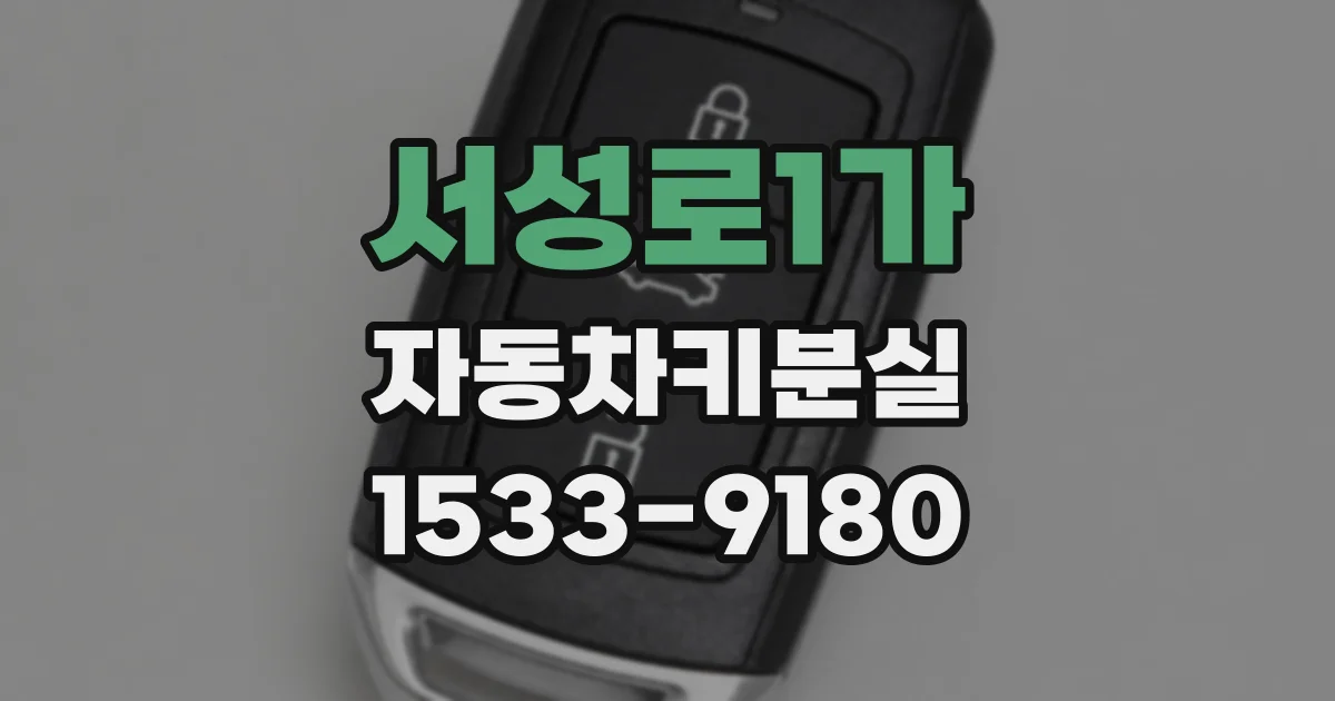 서성로1가 자동차키분실