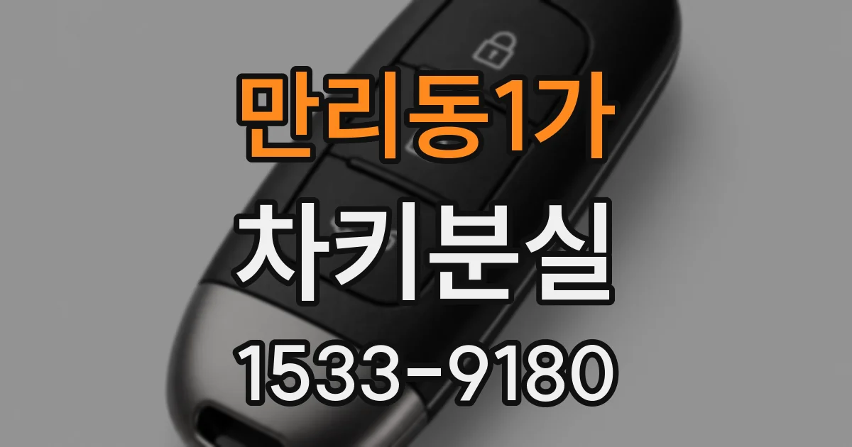 만리동1가 차키분실