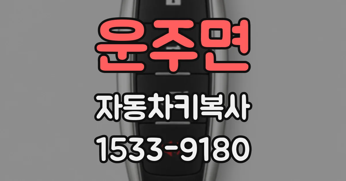 운주면 자동차키복사