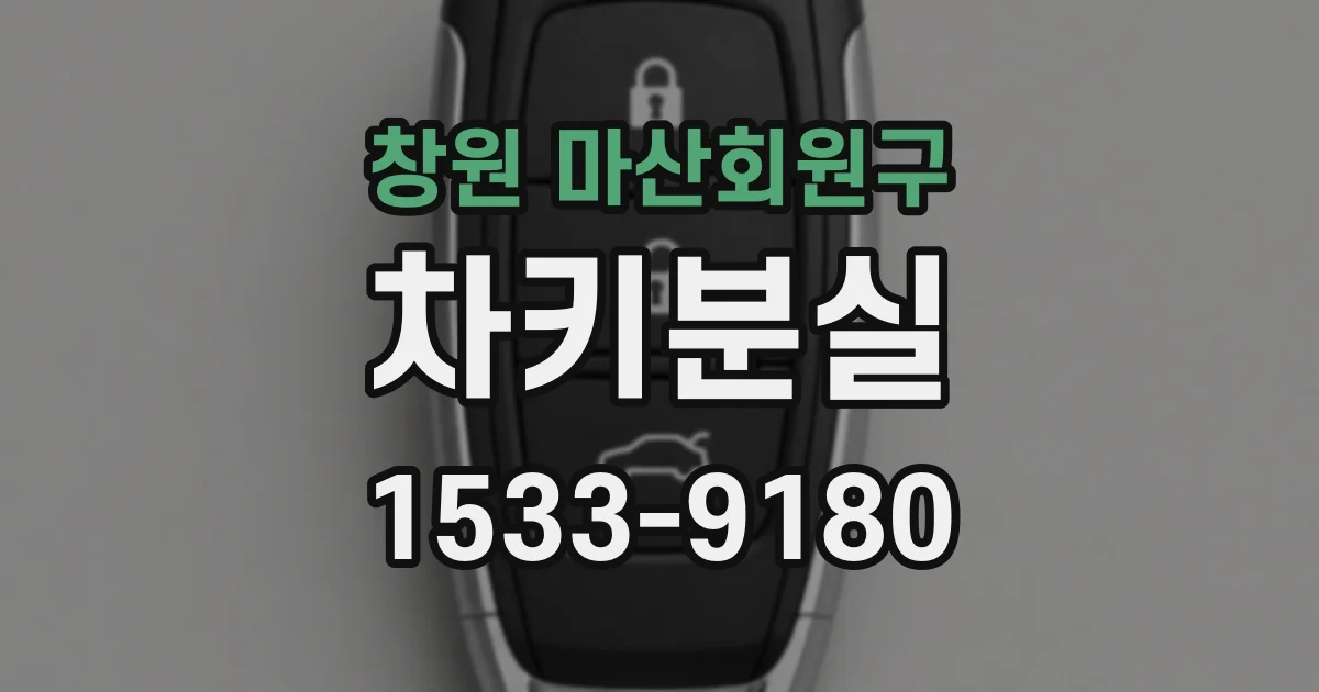 창원 마산회원구 차키분실