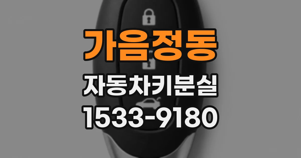 가음정동 자동차키분실