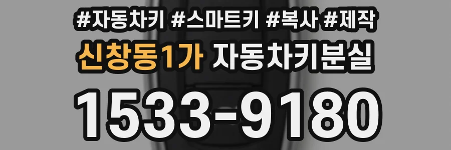 신창동1가 자동차키분실