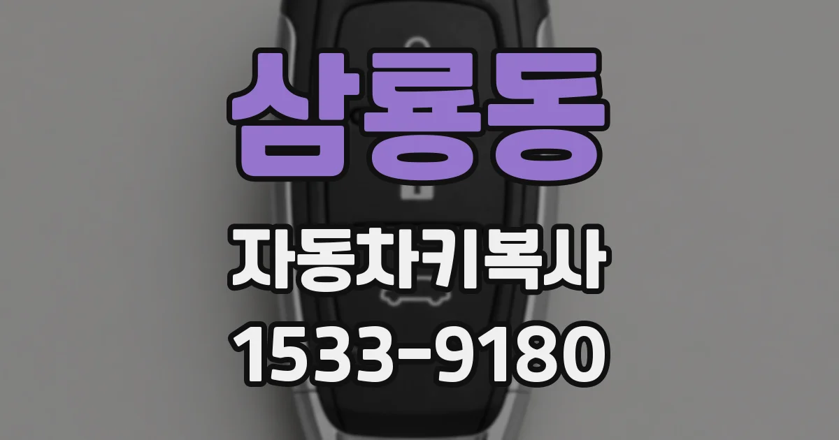 삼룡동 자동차키복사