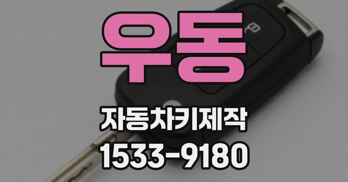우동 자동차키제작
