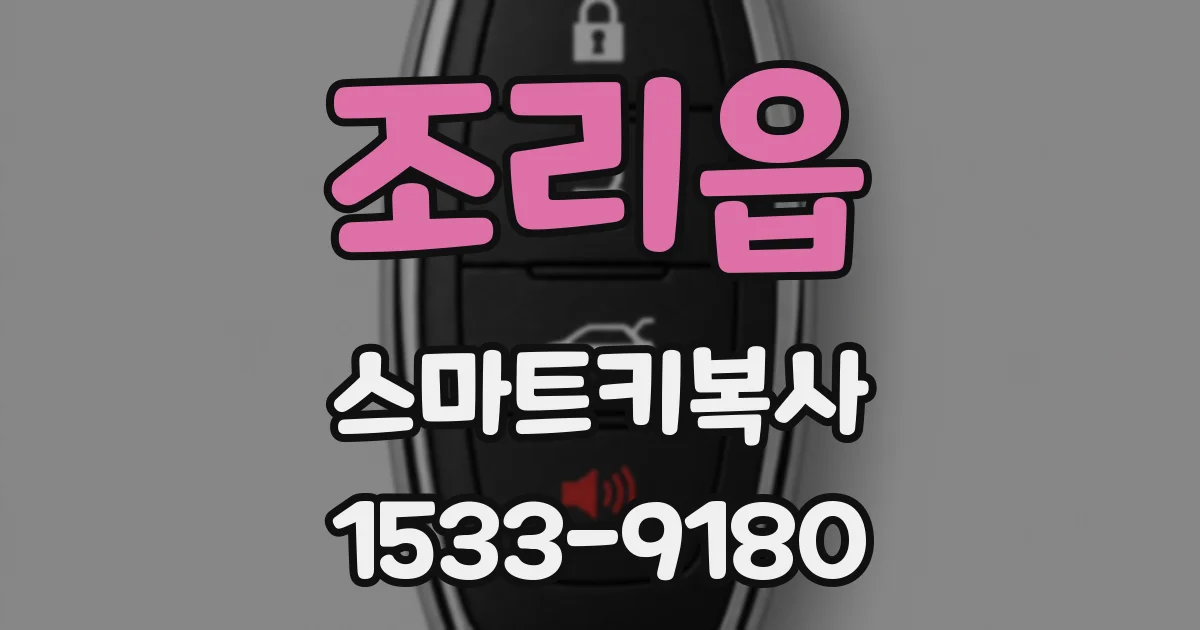 조리읍 스마트키복사