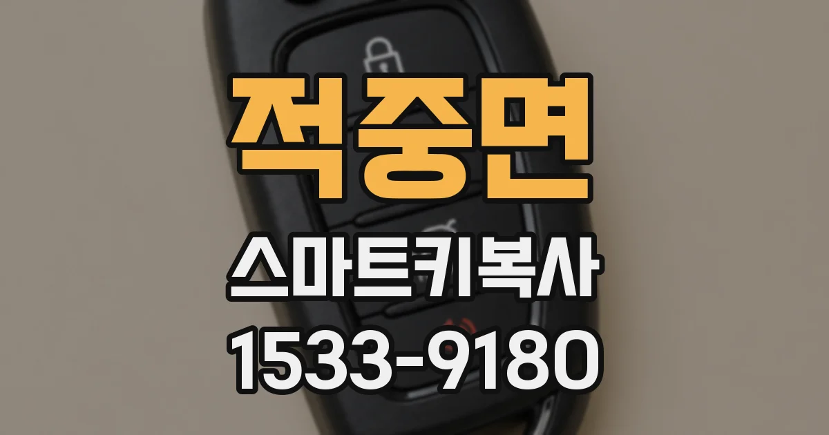 적중면 스마트키복사
