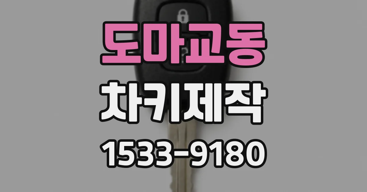 도마교동 차키제작
