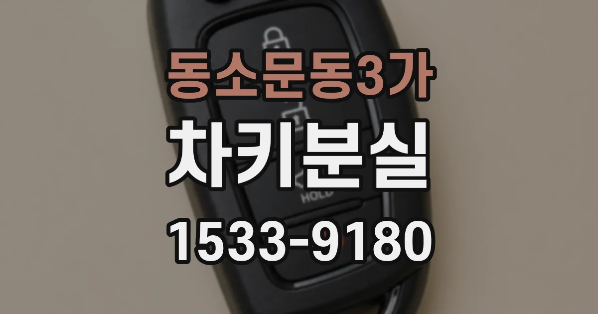 동소문동3가 차키분실