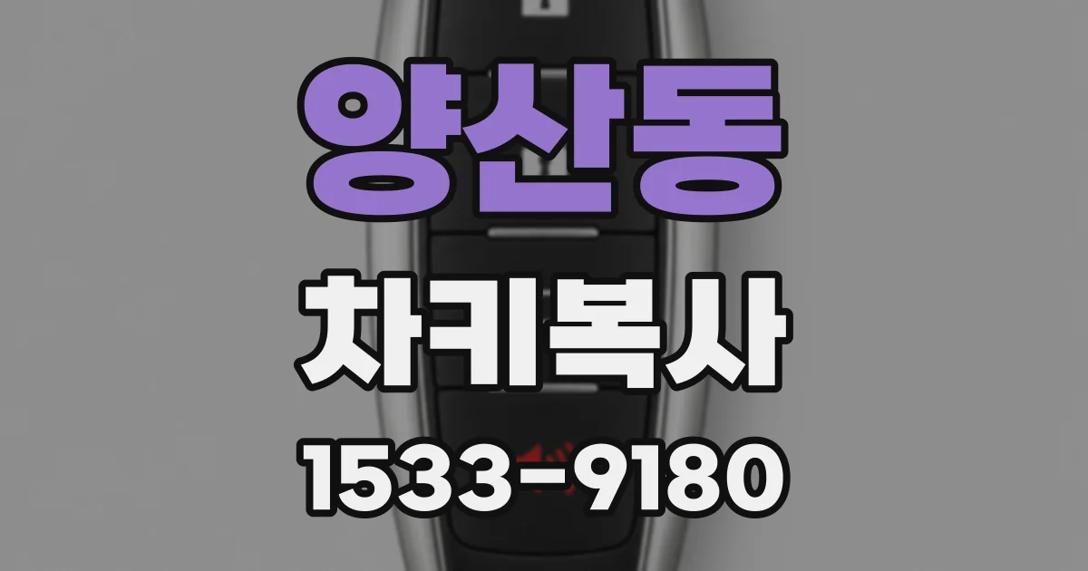 양산동 차키복사